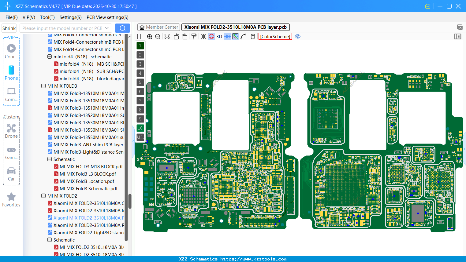 Xiaomi MIX FOLD2-3510L18M0A PCB Layer
